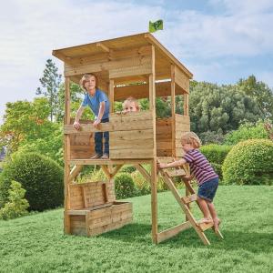TP Toys Treetops Wooden Playhouse with Toy Box