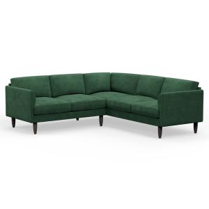 Hutch Rise Velvet 5 Seater Plus Corner Sofa with Curve Arms…