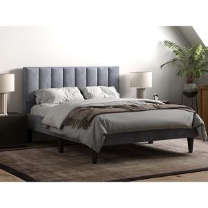 Flair Riverside Fabric Bed Grey - Single