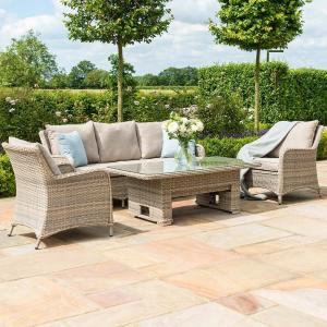 Maze Rattan Cotswold 3 Seat Sofa Dining Set with Rising Tab…