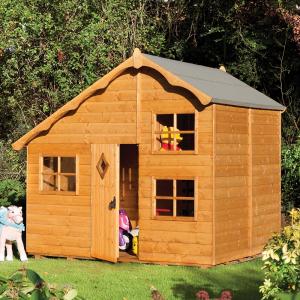 Rowlinson Kids Playaway Swiss Cottage Wooden Playhouse