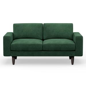 Hutch Rise Velvet 2 Seater Sofa in a Box with Block Arms -