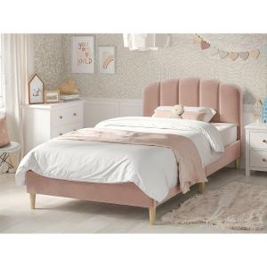 Flair Scallop Velvet Bed Single -