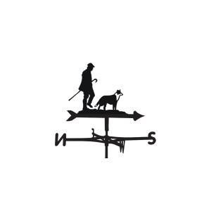 Man & Dog Weathervane - Traditional