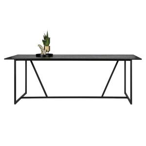 Woood Silas Ash Dining Table in Black Night