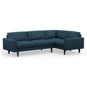 Hutch Rise Textured Weave 5 Seater Slim Corner Sofa with Bl…