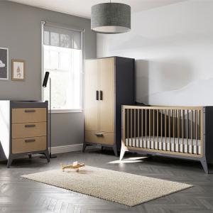 SnuzFino Cot Bed 3 Piece Nursery Furniture Set -
