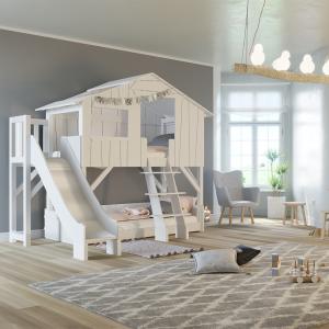 Mathy by Bols Treehouse Bunk Bed with Platform & Slide avai…