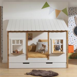 Vipack Kids Country House Bed with Optional Trundle Drawer