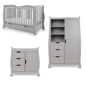 Obaby Stamford Luxe Cot Bed 3 Piece Nursery Furniture Set -