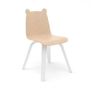 Oeuf Set of 2 Bear Play Chairs in White & Birch