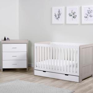Ickle Bubba Pembrey Cot Bed with Under Drawer and Changing…