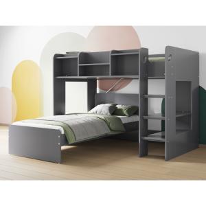 Flair Wizard Junior L Shaped Bunk Bed Grey -