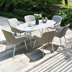 Maze Rattan Zest 6 Seat Oval Dining Set with Free Winter Co…