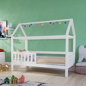 Noomi Alisa Solid Wood House Bed White