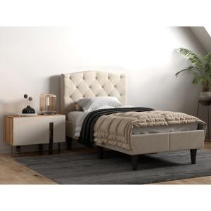 Flair Barkby Fabric Bed Beige - Double