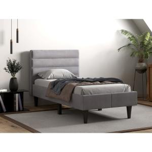 Flair Barnhill Fabric Bed Silver - Double