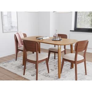 Flair Edelweiss 6-8 Seat Extending Dining Table Ash and Bra…