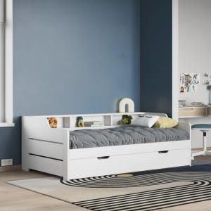 Noomi Enzo Solid Wood Day Bed With Trundle -