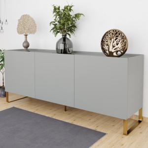 Flair Lenny Painted Sideboard Grey With Brass Accents (160x…
