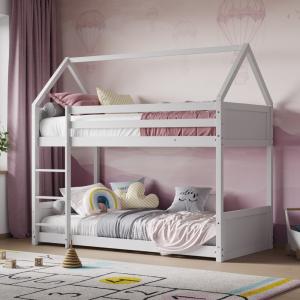 Flair Luna House Low Bunk Bed White