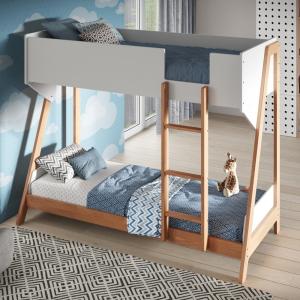 Flair Manila Bunk Bed White and Oak