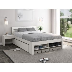 Noomi Pradis Solid Wood Storage Bed White - Double