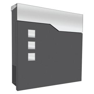 LCD Wall-mounted letterbox 3037, newspaper compartment