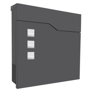 LCD Wall-mounted letterbox 3039, newspaper compartment