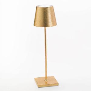 Zafferano Poldina LED table lamp, decoration, portable, gold
