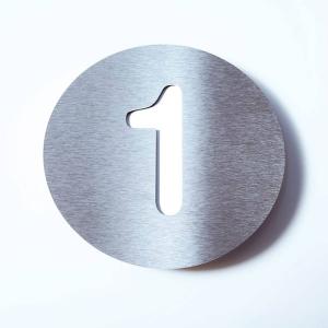 Absolut/ Radius Stainless steel house number Round - 1