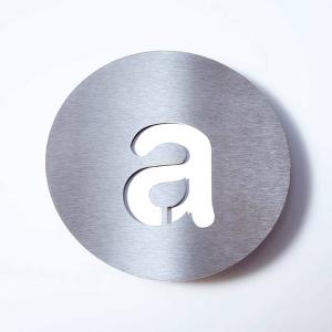 Absolut/ Radius Stainless steel house number Round - a
