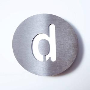 Absolut/ Radius Stainless steel house number Round - d