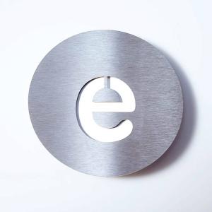 Absolut/ Radius Stainless steel house number Round - e