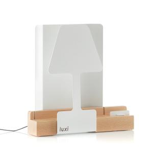 Aluminor Luxi LED table lamp, integrated charging station