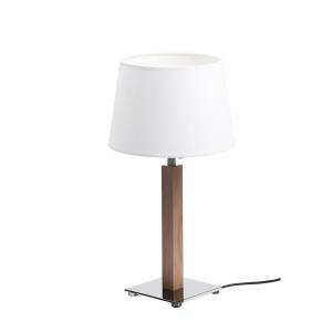 Aluminor Quatro Up table lamp grey oak/chrome