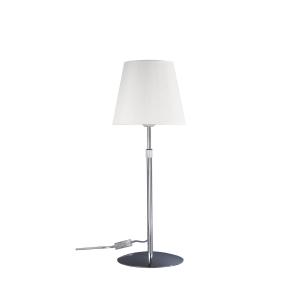 Aluminor Store table lamp, chrome/white