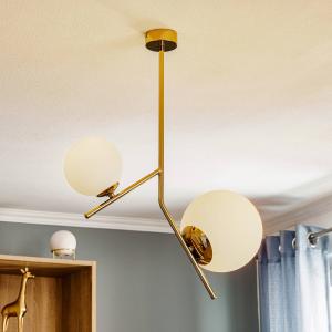 ALDEX Lunio hanging lamp, two-bulb, gold