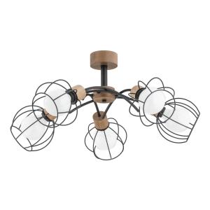 Alfa Pahlen ceiling light five-bulb, brown/black