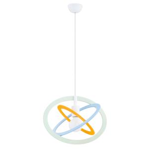 Alfa Dezon children's pendant light, white/blue/orange