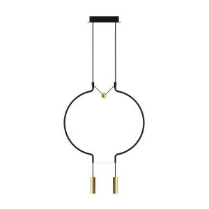 Axo Light Axolight Liaison P2 hanging lamp black/gold 56 cm