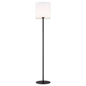 Argon Harris floor lamp, black base, white lampshade