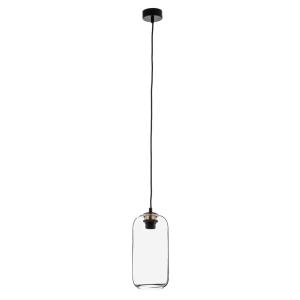 Argon Kaja pendant light, glass lampshade long, clear