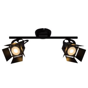Brilliant 2-bulb LED spotlight ceiling light Movie, black