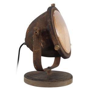 Brilliant Industrial table lamp Carmen, rust-coloured