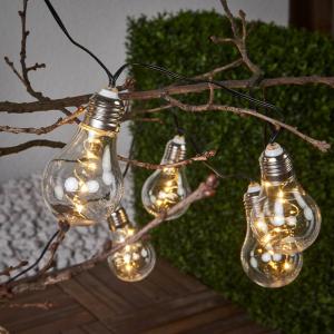 STAR TRADING Glow - clear string lights with solar power