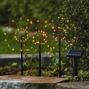STAR TRADING Firework LED solar light in set with ground sp…