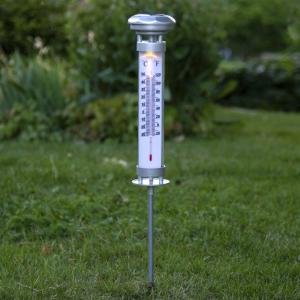 STAR TRADING Celsius LED solar light, outdoor thermometer