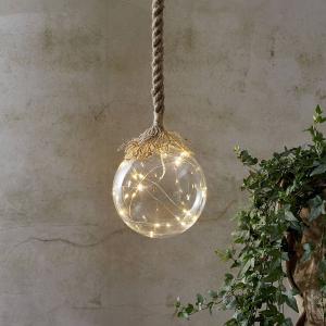 STAR TRADING Jutta LED decorative light, glass sphere Ø 15…