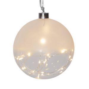 STAR TRADING Glow LED decorative bauble frosted/clear Ø 15…